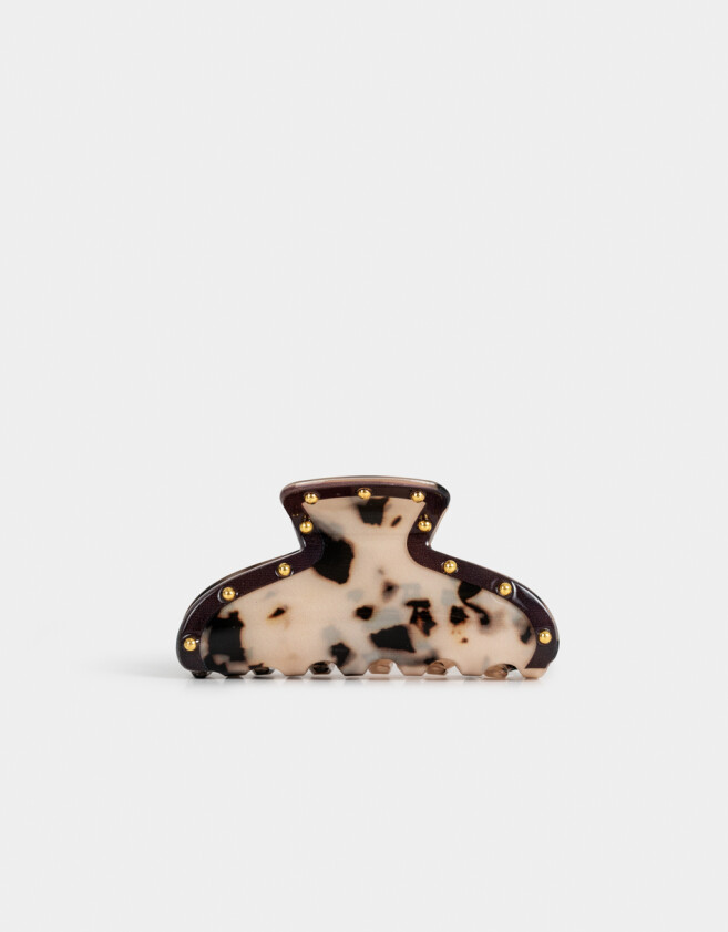 Broche Con tachas Broche Acrílico Carey - Combinacion Bicolor