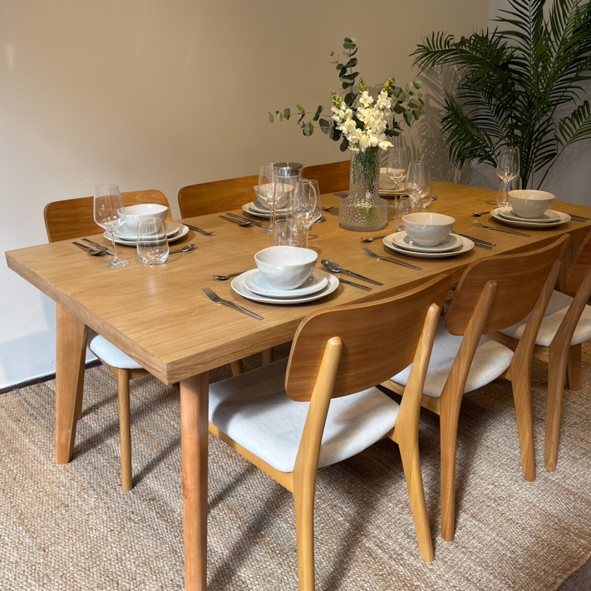 Mesa de comedor Modena - Roble - 200x100 cm (Por Pedido) 