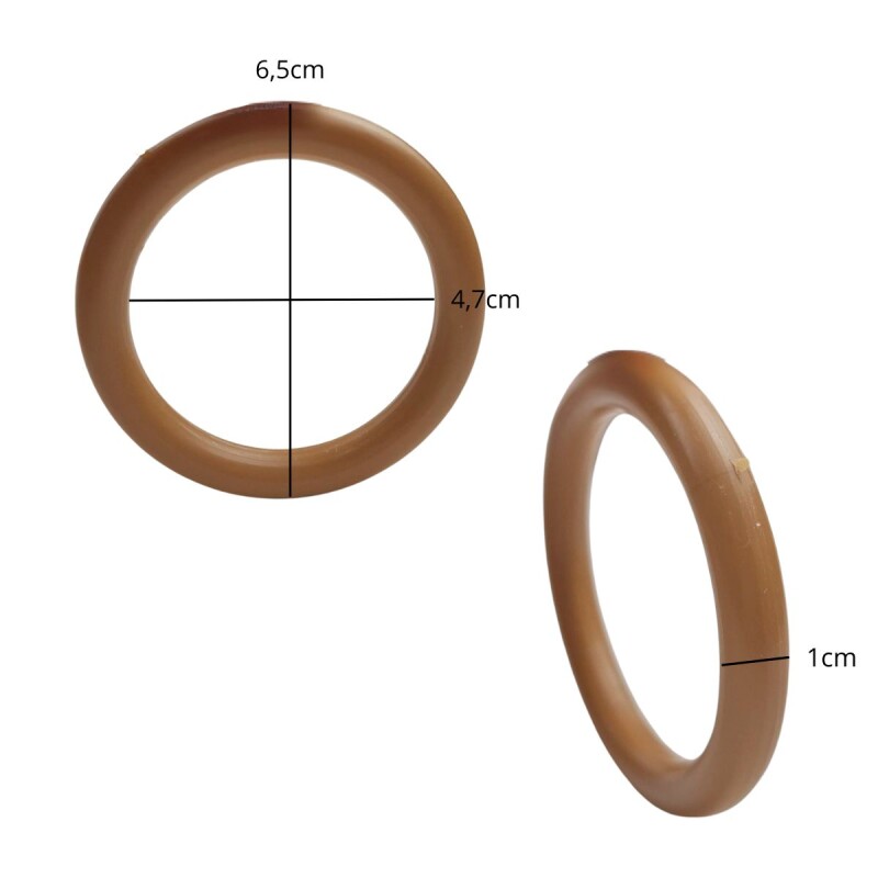 Setx10 argolla plástica para cortina MARRON CLARO