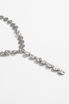 Collar acero irregular plateado