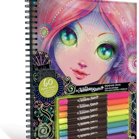 Libro de colorear 60 hojas negras Coralia Libro de colorear 60 hojas negras Coralia