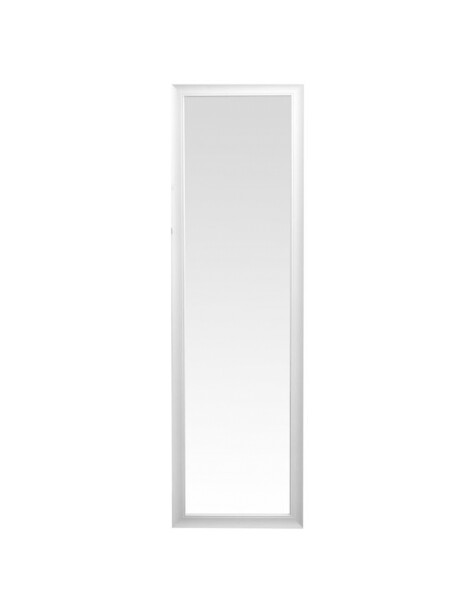 Espejo rectangular de pared simil madera blanco