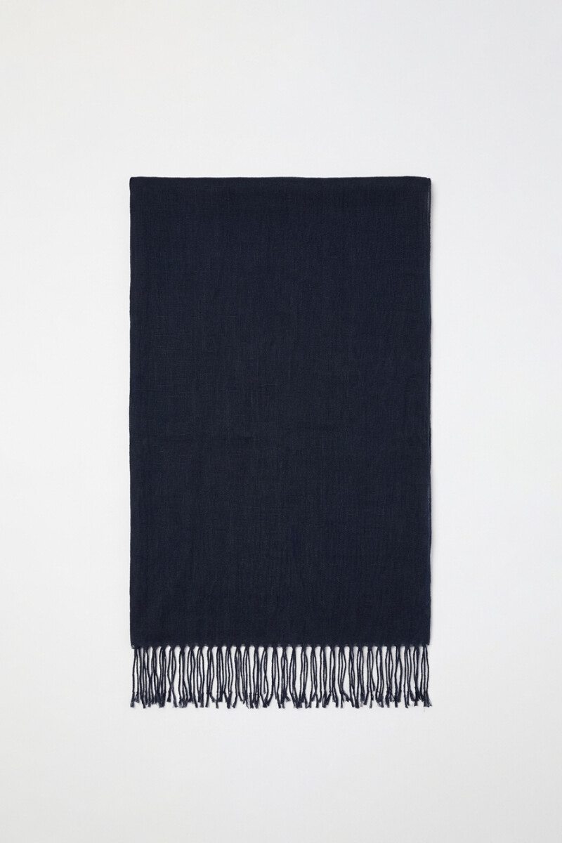 Pashmina 100% Lino azul marino