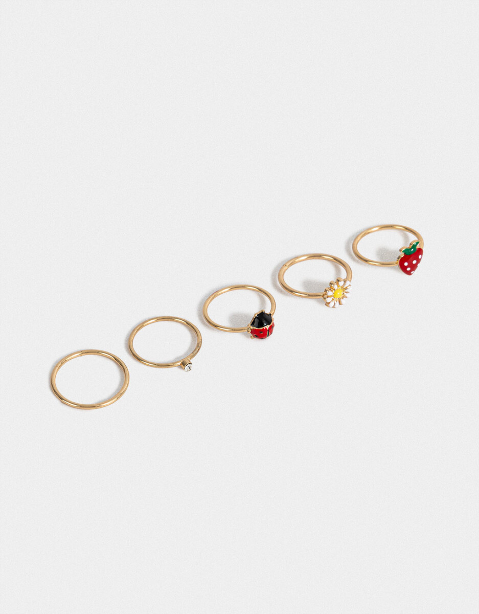 Set De Anillos Frutas 