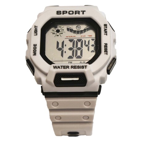 Reloj Deportivo p/ Hombre de Pulsera Waterproof Pantalla Luz Blanco