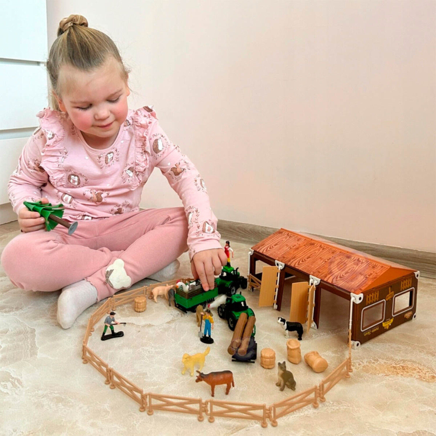 GRANJA INFANTIL CON 4 ANIMALES Y ACCESORIOS – JUEGO EDUCATIVO DE CAMPO GRANJA INFANTIL CON 4 ANIMALES Y ACCESORIOS – JUEGO EDUCATIVO DE CAMPO