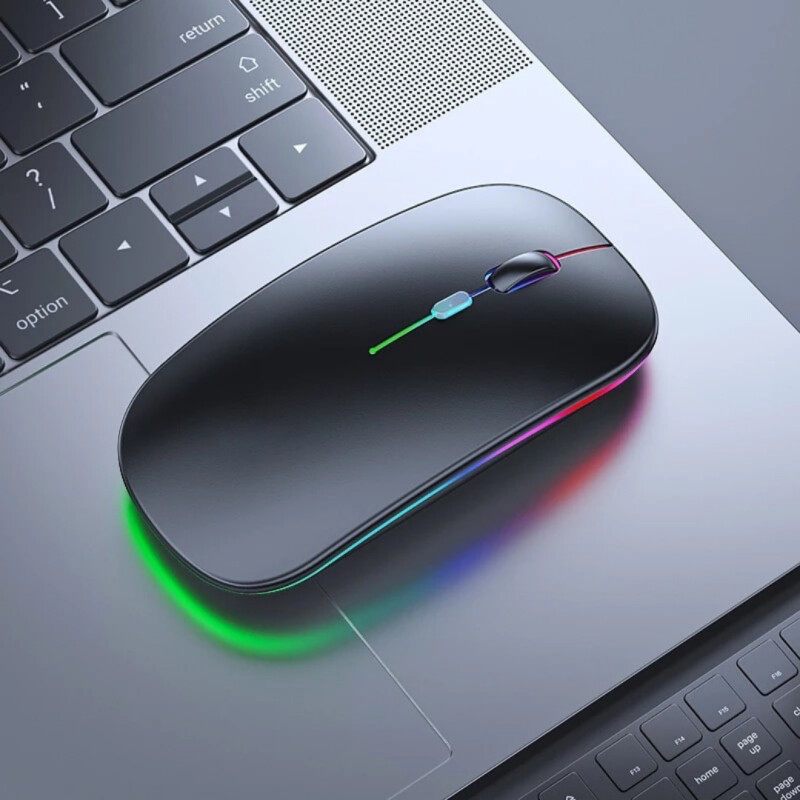 Mouse Inalambrico Ultra Fino Slim Bluetooth Rgb Recargable Mouse Inalambrico Ultra Fino Slim Bluetooth Rgb Recargable