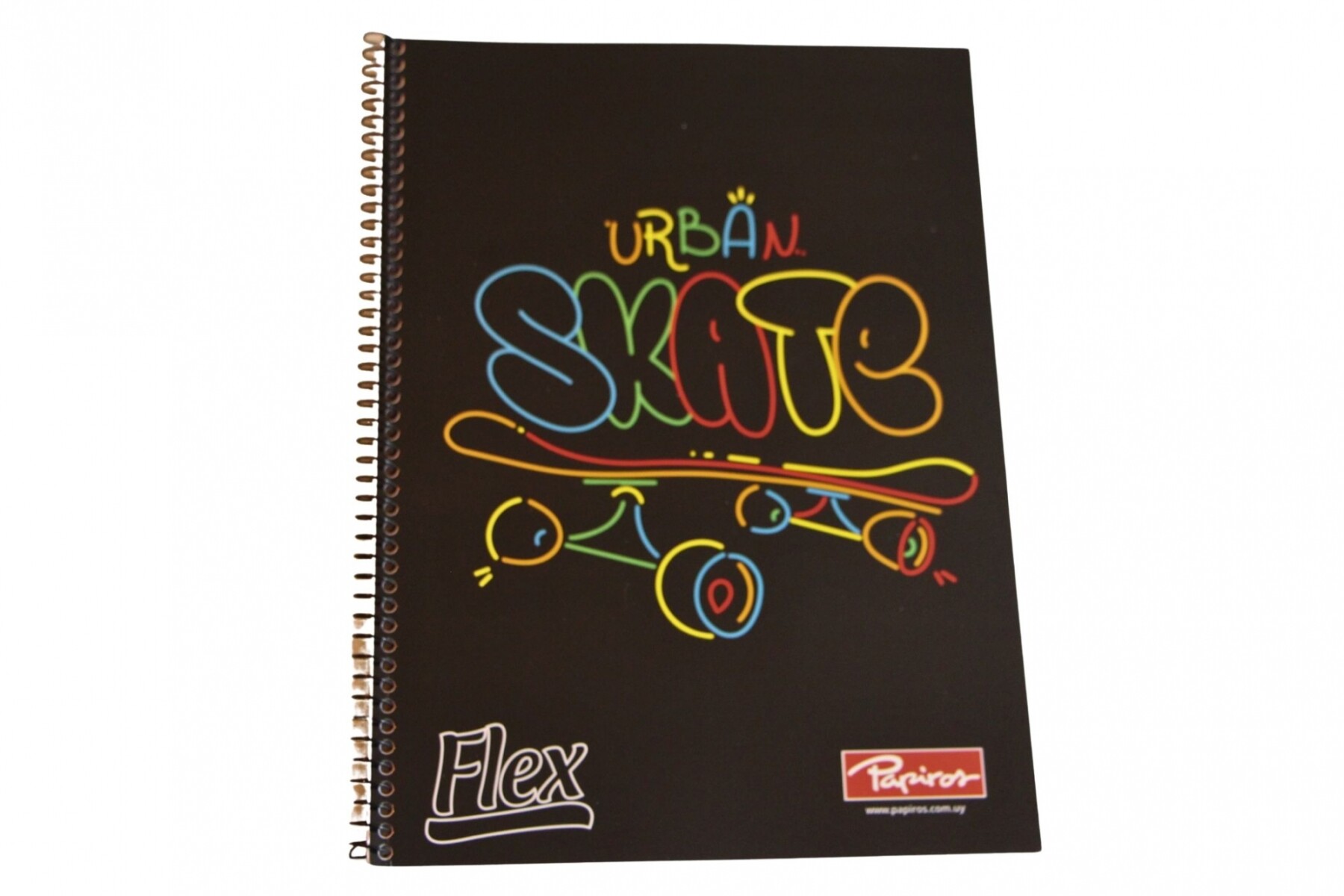 CUADERNOLA PAPIROS FLEX 70 HOJAS RAYADO - TAPA SKATE 