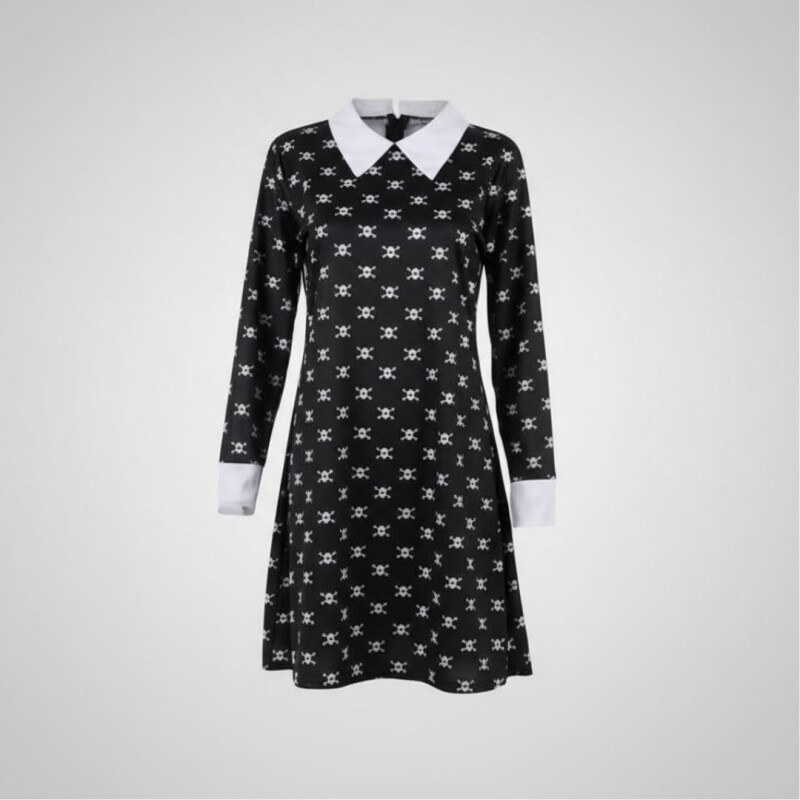 Disfraz Merlina Adams S-L Negro