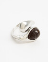 Anillos Medianos y Grandes Resina Anillo Metal Resina - Plateado
