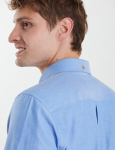 012587 CAMISA HARRINGTON LABEL Azul