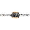 Pulsera Elegante-Plata y Oro-Piedra zirconia-PU5047 conpiedra