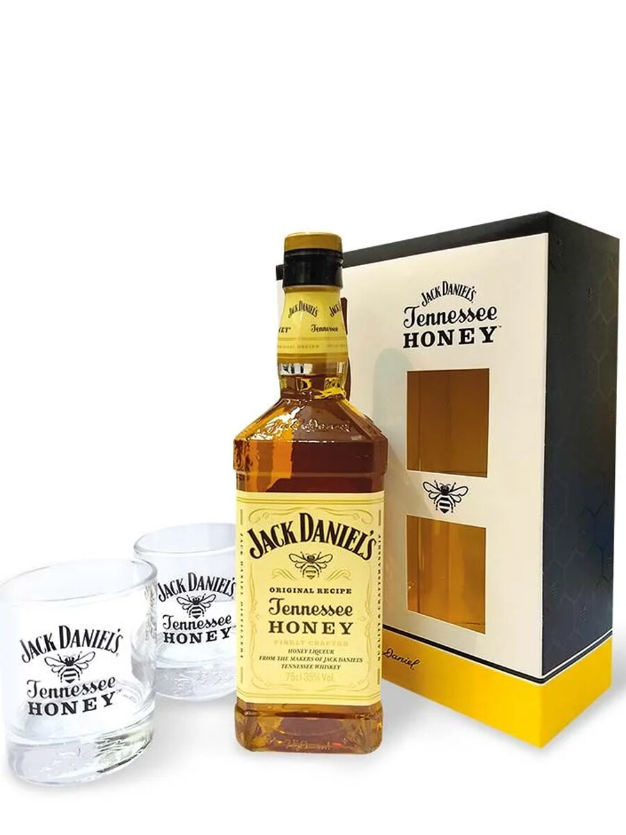 Regalo Jack Daniels Honey + 2 vasos 