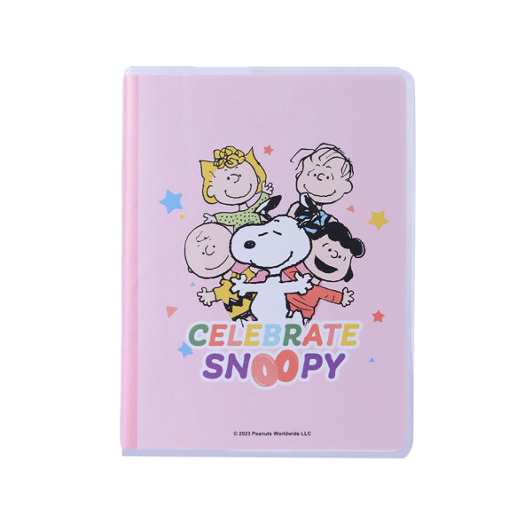 Cuaderno forrado Snoopy rosa