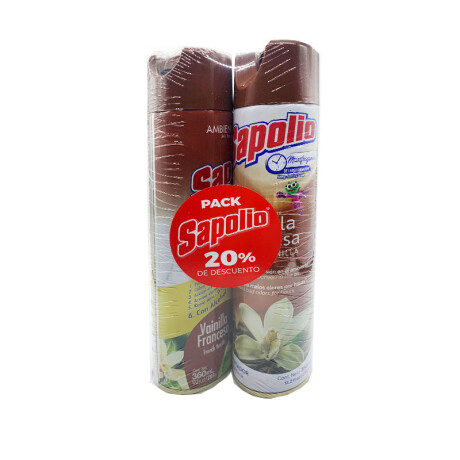 Desodorante Ambiente SAPOLIO 360ml (Pack X2) Vainilla Francesa