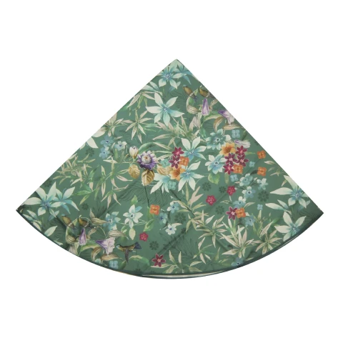 Mantel Redondo Waterproof Home Class 160 cm 4393 FLOR PETROLEO