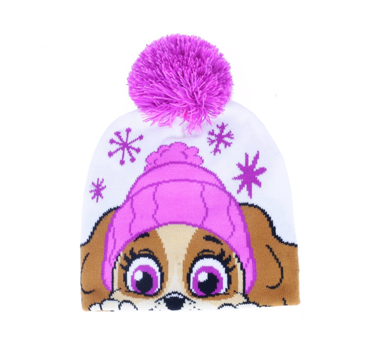 Gorro Paw Patrol - Blanco - Fucsia 