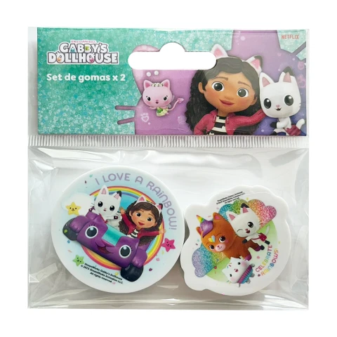 Pack x 2 Goma de Borrar La Casa De Gabby 4 cm U