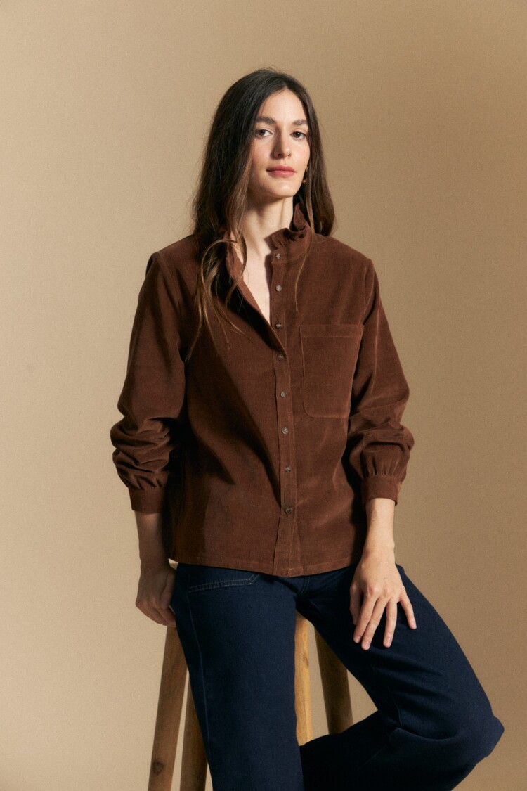 CAMISA MELLENY Marrón Corteza