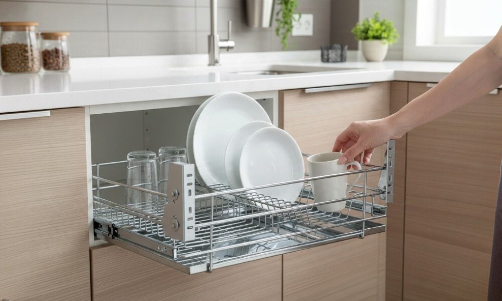 Escurridor de platos extraíble cajón Escurridor De Platos Extraíble Cajón