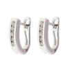 Caravanas - aros Lorena en oro blanco 18k. con brillantes Caravanas - aros Lorena en oro blanco 18k. con brillantes