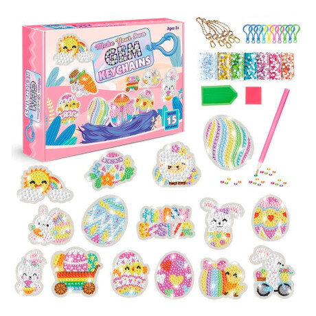 Set Crea Llaveros De Gemas DIY Conejos