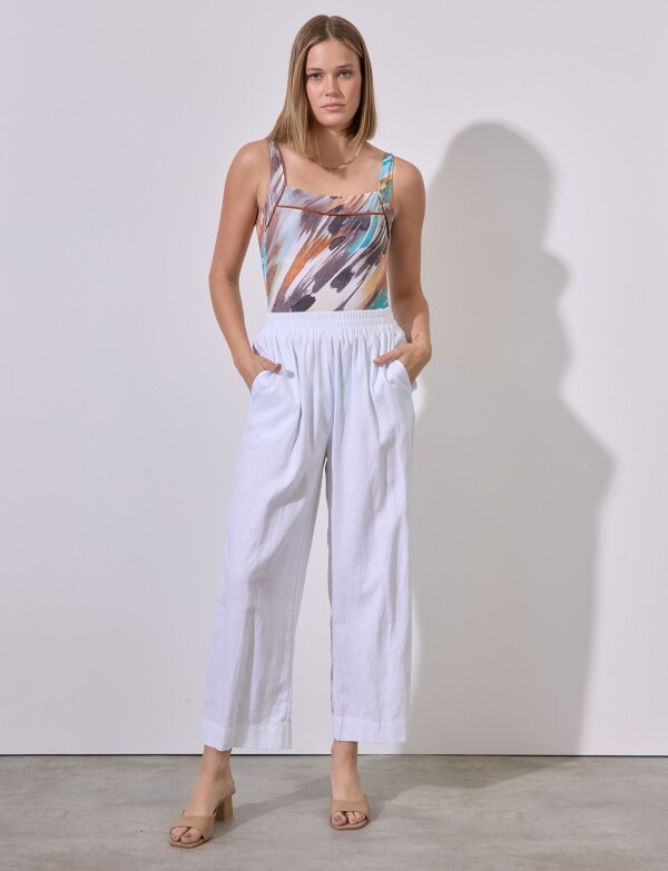 Pantalon Lino BLANCO