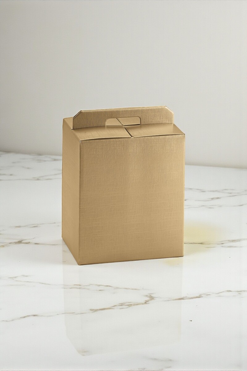 Porta panettone + botella. 33x25x35 cm - 1166 - SETA ORO 