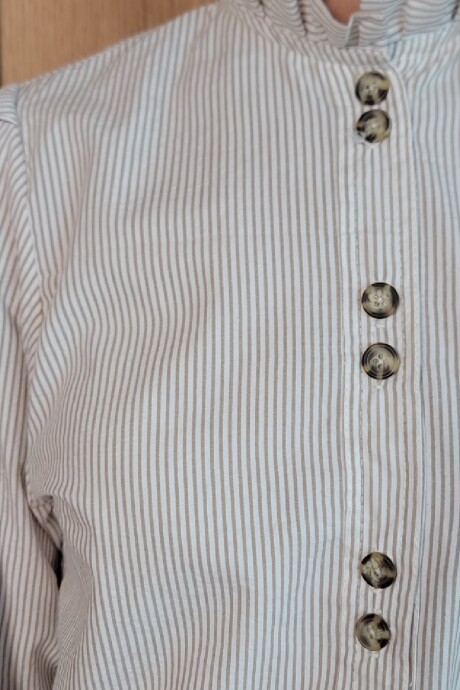 Camisa Mili Raya Beige fina