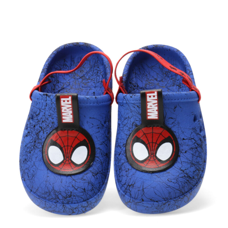 Zuecos Infantiles Marvel Round Babuch Spiderman Azul - Rojo