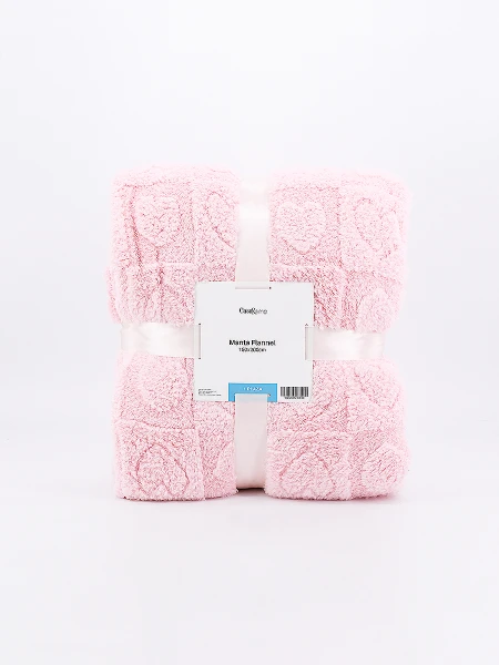FLANNEL CORAZONES 1 PLAZA ROSADO