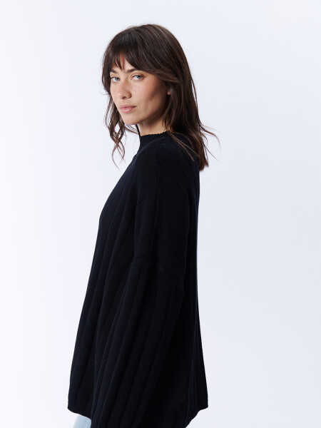 Buzo Punto Oversize Negro