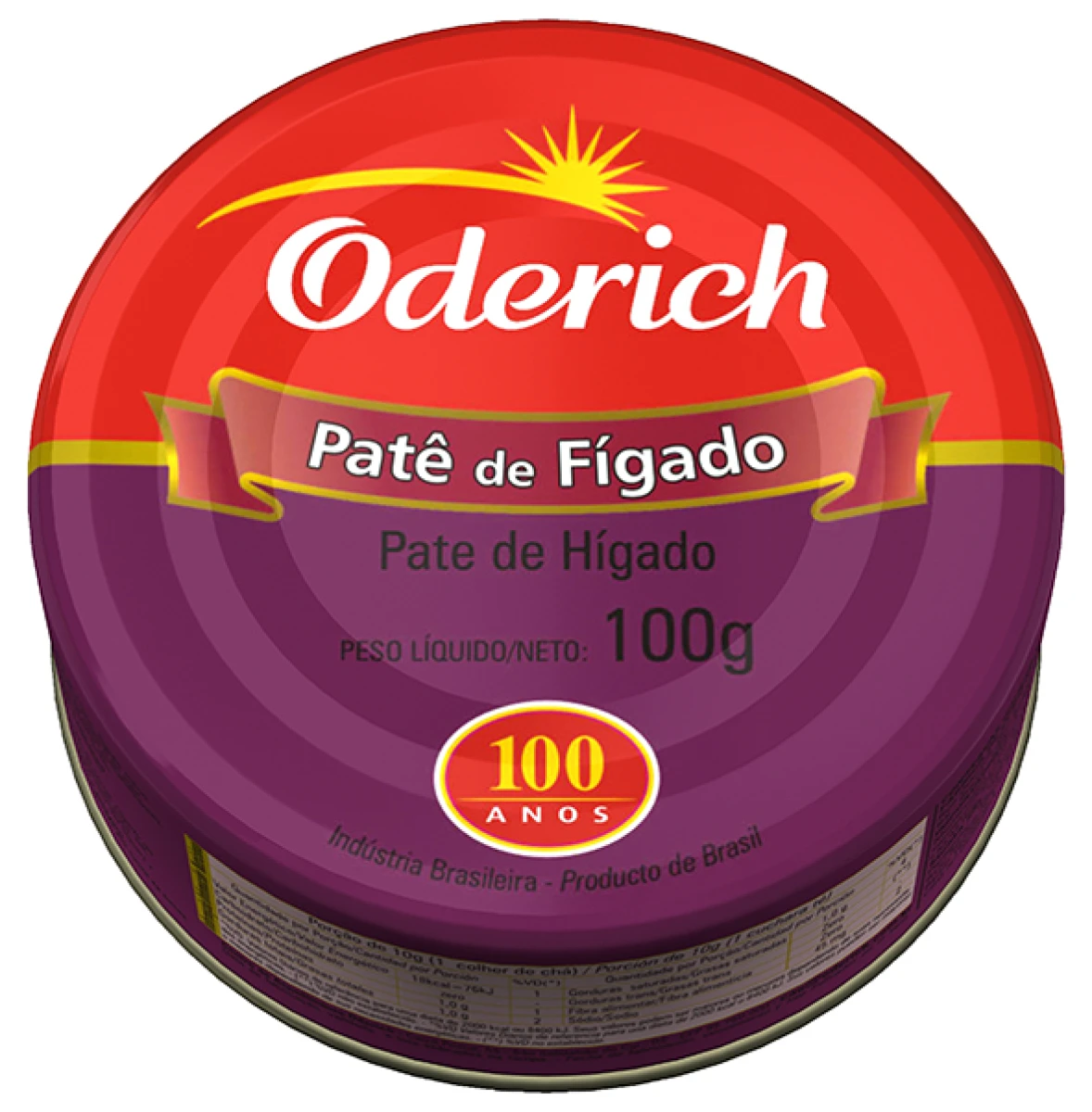 PATE ODERICH LATA 100G HIGADO 