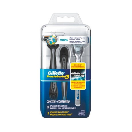 Gillette Pack Prestobarba Hombre Mach Turbo - 2 unidades Gillette Pack Prestobarba Hombre Mach Turbo - 2 unidades