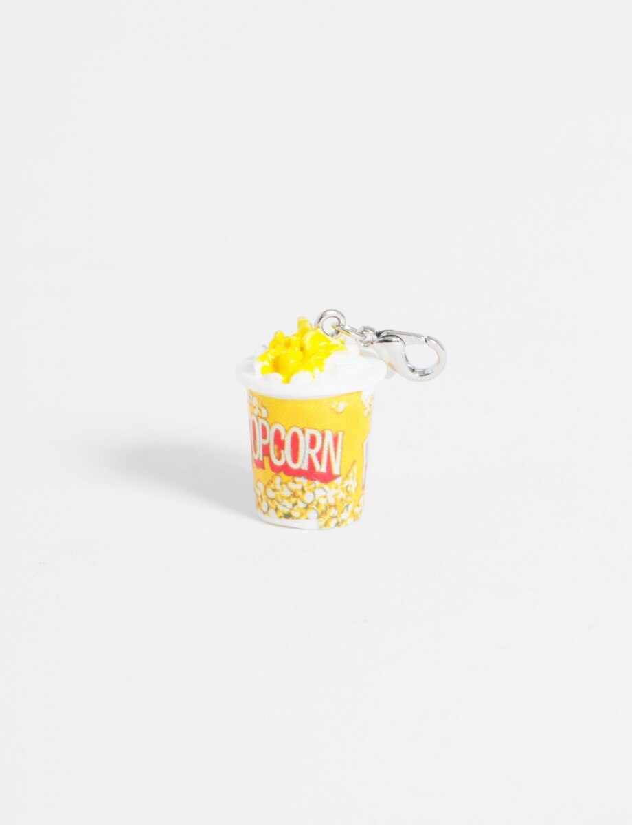 Dije pop corn con hook - amarillo 