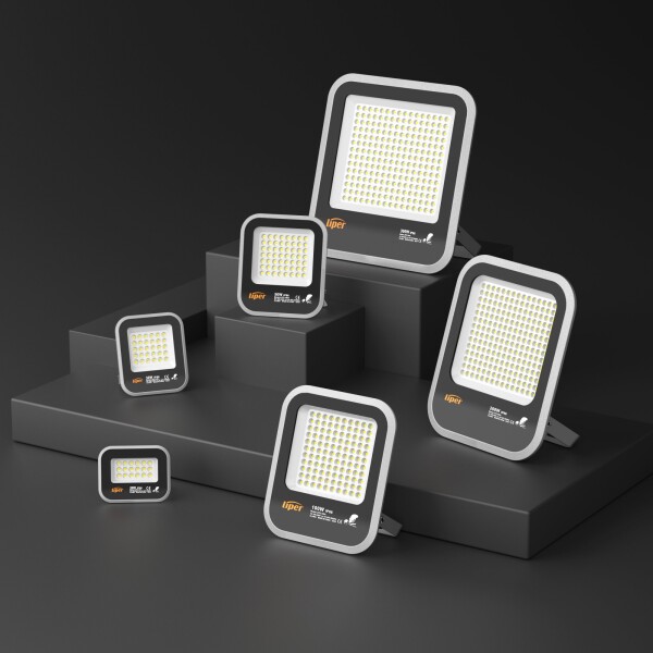 Foco Led 20W Liper IP66 Exterior Interior Reflector Luz Fria Variante Color Negro