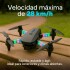 Drone E88D Plegable Pro Cámara 4K Luces RGB 3 Baterias +Accs Color Negro