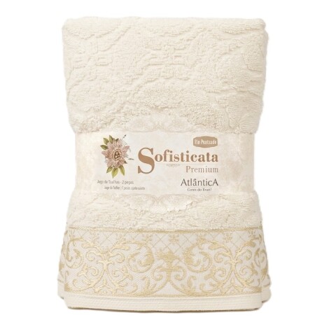 Juego De Toallas Baño Y Rostro Imperial 80x1,40 50x80 Cm Off white
