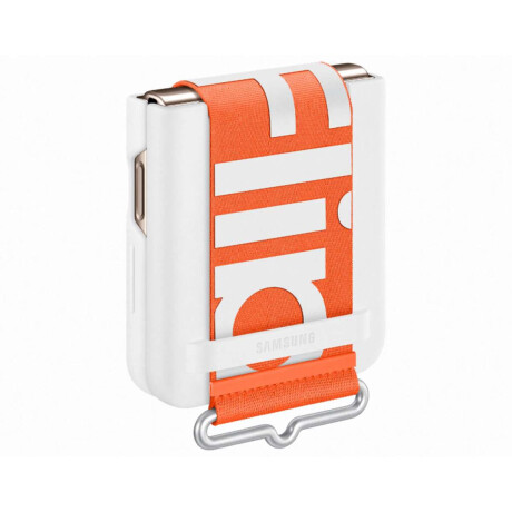 Silicone Cover con correa para Galaxy Z Flip4 White