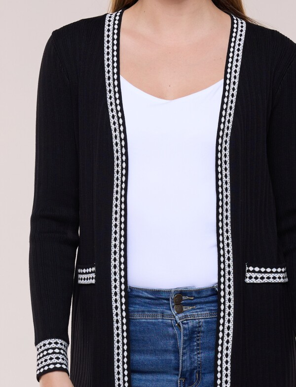 Cardigan Guardas En Jacquard NEGRO