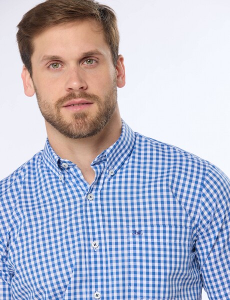 CAMISA SPORT A CUADROS Azul