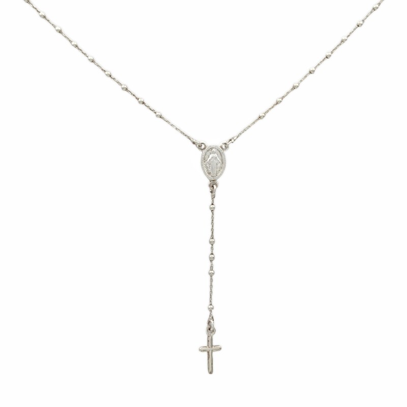 Rosario Virgen Milagrosa - Plata 925 - Sin Piedra - RO3014 sinpiedra