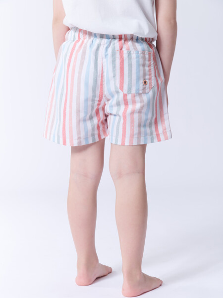 Short de baño rayado Rayado Multicolor