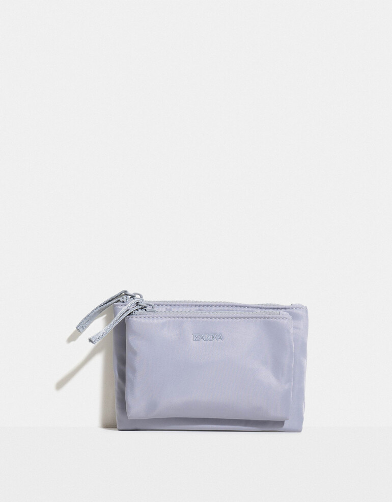 Monederos Nylon Monedero Con Cierre - Azul Celeste