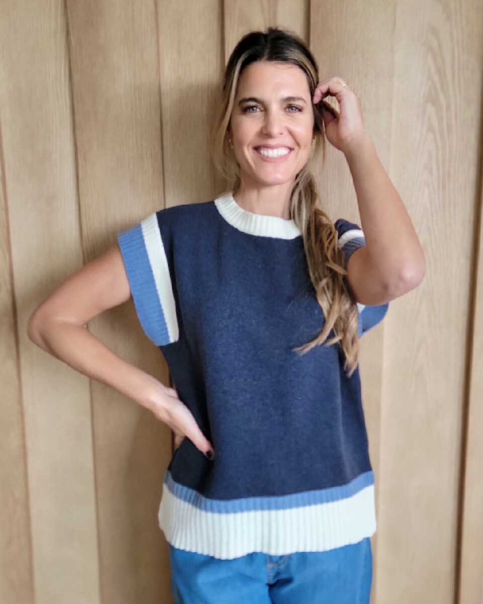Chaleco Nórdico Lambswool - Azul 