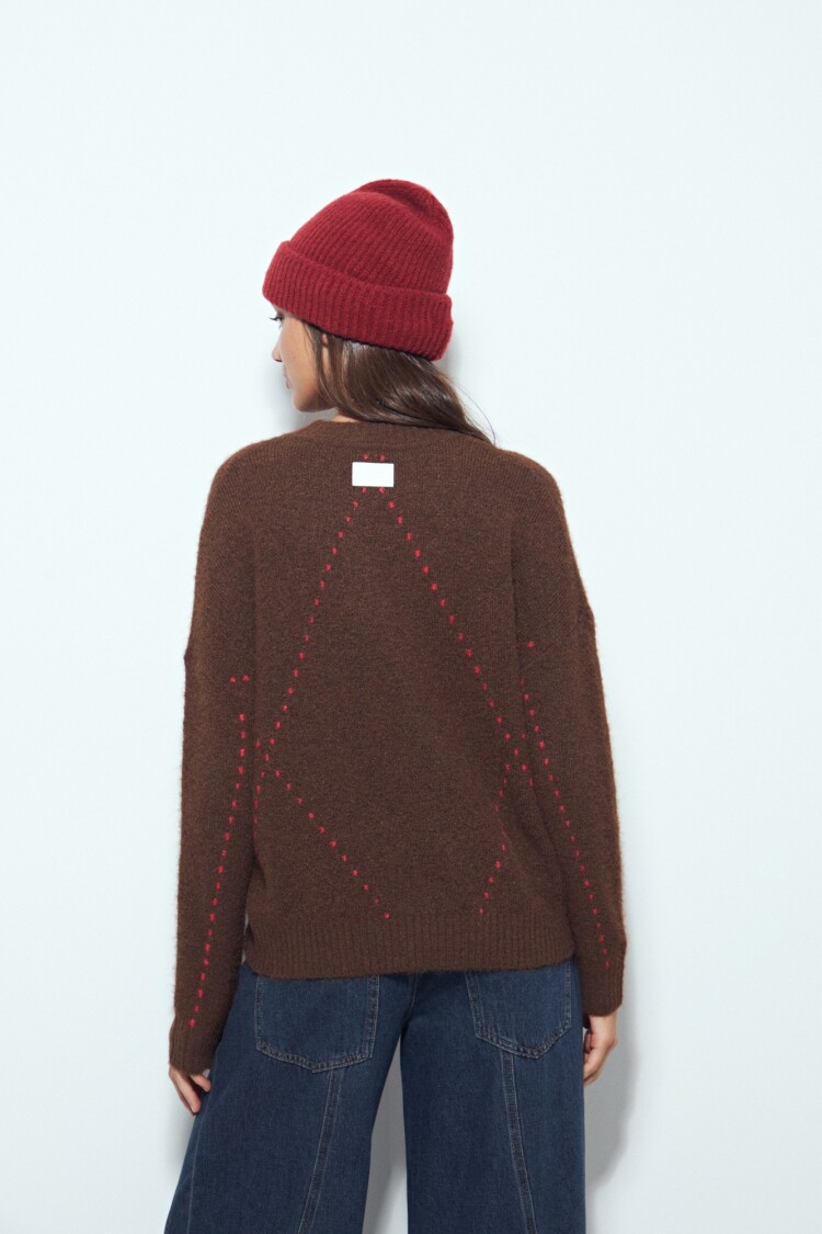SWEATER CREW Chocolate