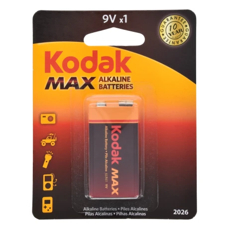 PILAS BATERIA KODAK MAX ALKALINA 9V 1 PCS 30116634 PILAS BATERIA KODAK MAX ALKALINA 9V 1 PCS 30116634