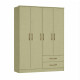 Ropero Armario de 4 Puertas TOKIO PISTACHO