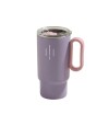 Vaso térmico de acero con tapa y asa - 560ml Violeta