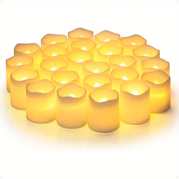 Velas Led de Decoración a Pila de 24 Unidades Velas Led de Decoración a Pila de 24 Unidades